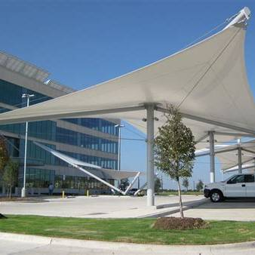 Representative sports and recreation tensile shade