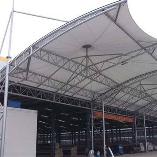 Representative industrial factory tensile shed
