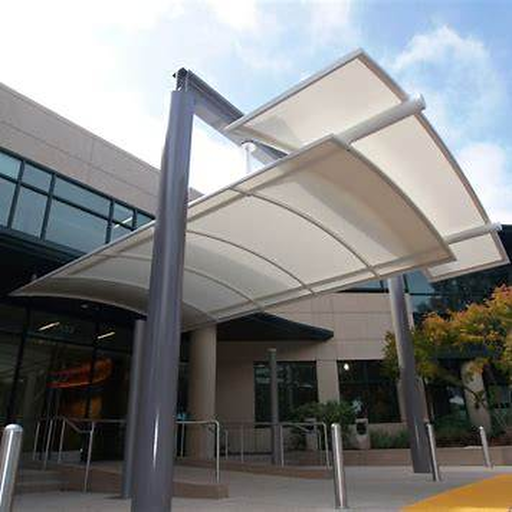 Representative entrance canopy and walkway shade